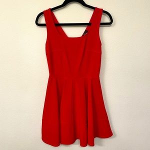 Lulus | Red Skater Flare Dress